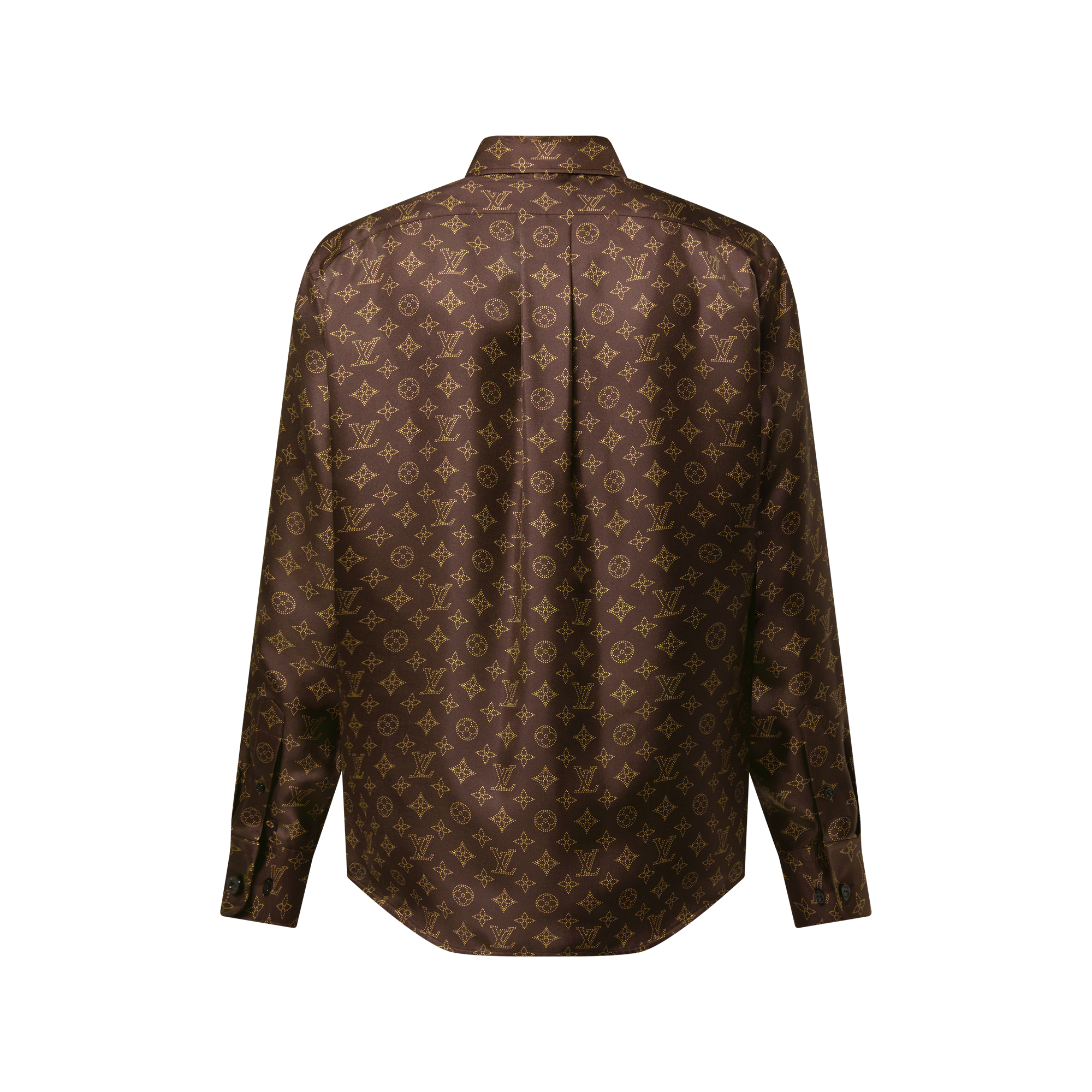 LOUIS VUITTON ブラウン ポロシャツ louis-vuitton-mahina-silk-